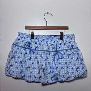 Forever 21 Girls Tiered Gingham & Floral Skirt bubble skirt Size 13/14